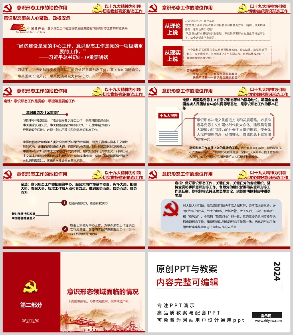 经典党课党的意识形态工作专题ppt课件