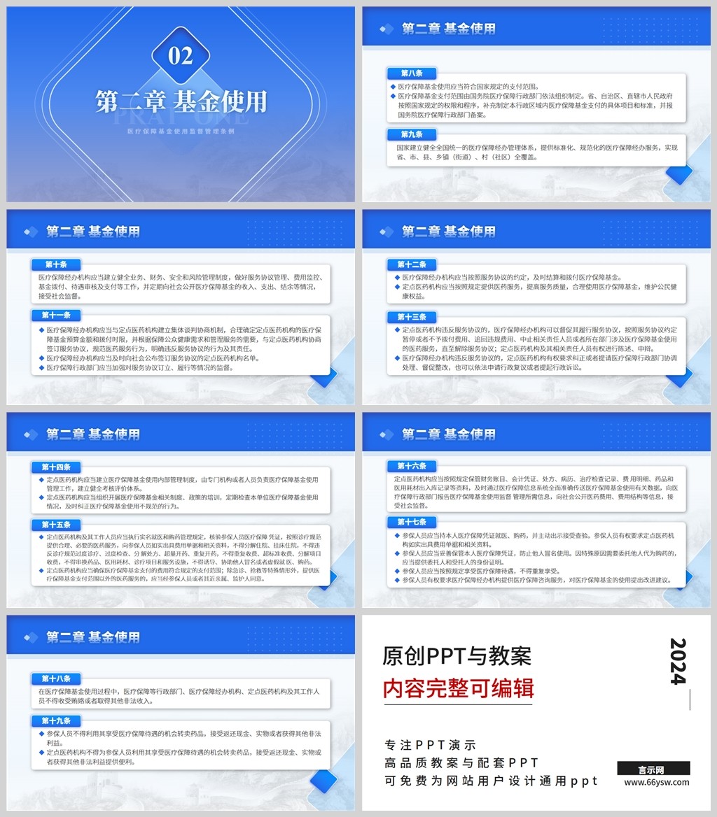 全文学习2021年新版医疗保障基金使用监督管理条例ppt